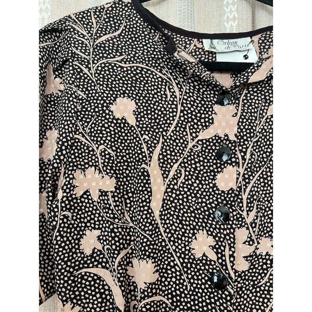 Orlean de Paris Vintage Peplum Blouse - Picture 6 of 6